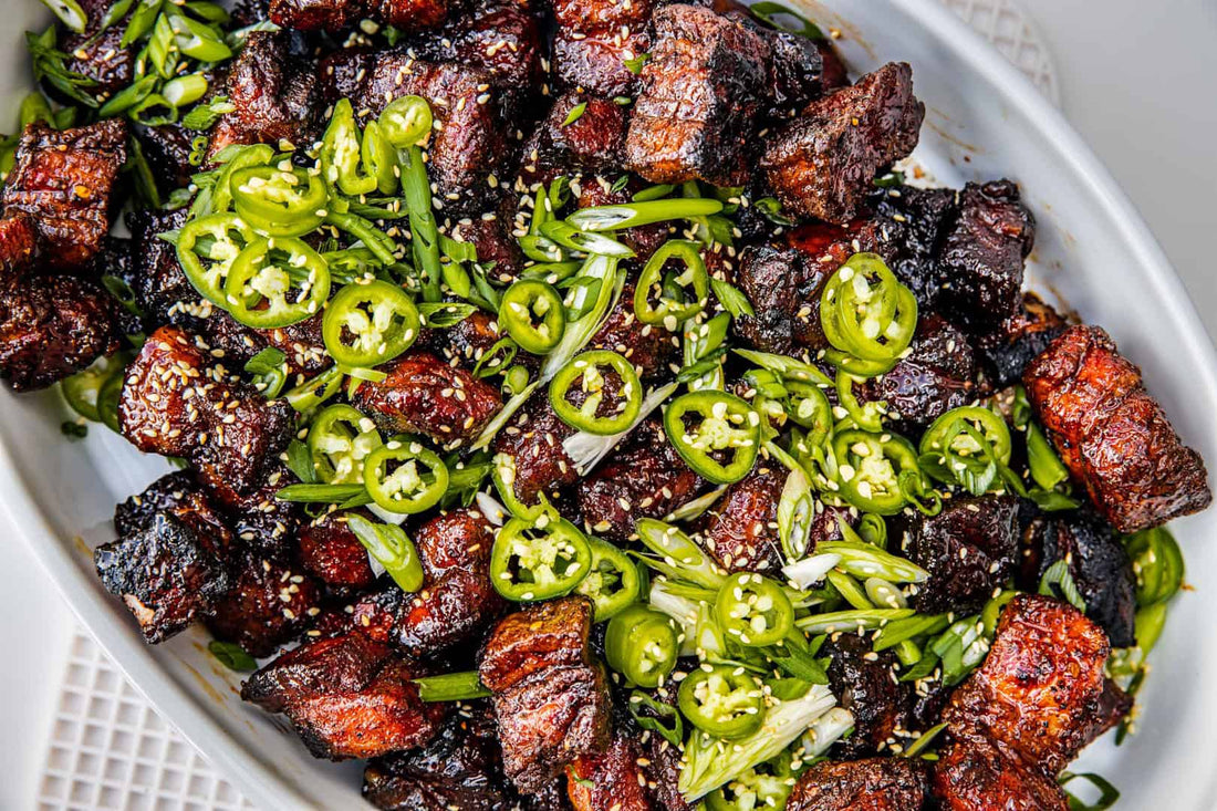 Asian sticky pork belly burnt ends recipe