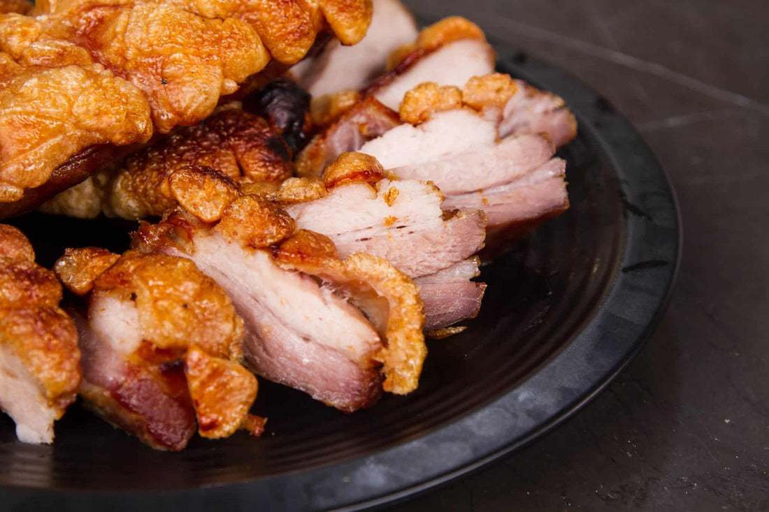 Pork Belly with Chicharrones Pork Rind
