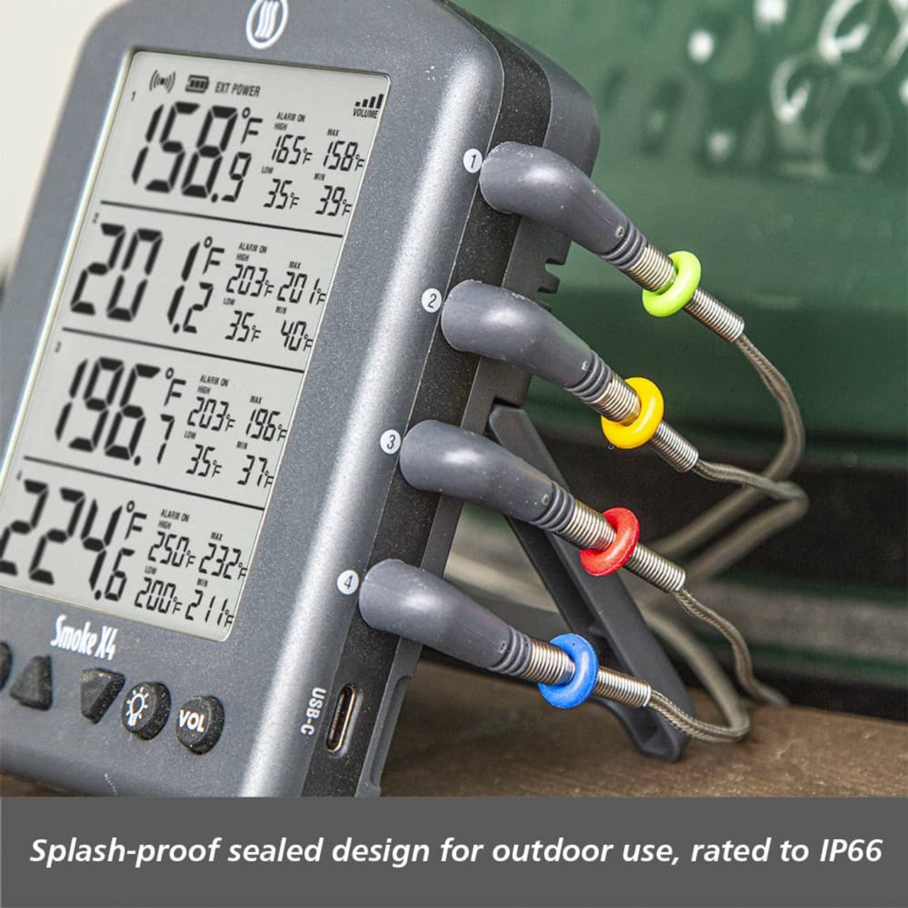 Smoke X4® Long-Range Remote BBQ Alarm Thermometer