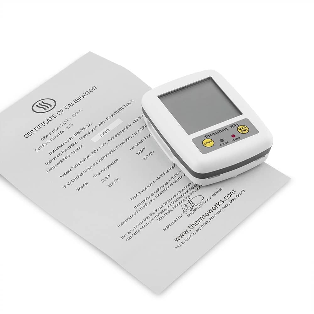 ThermaData® WiFi Thermocouple Logger (2 channel, Type T) (DDL)